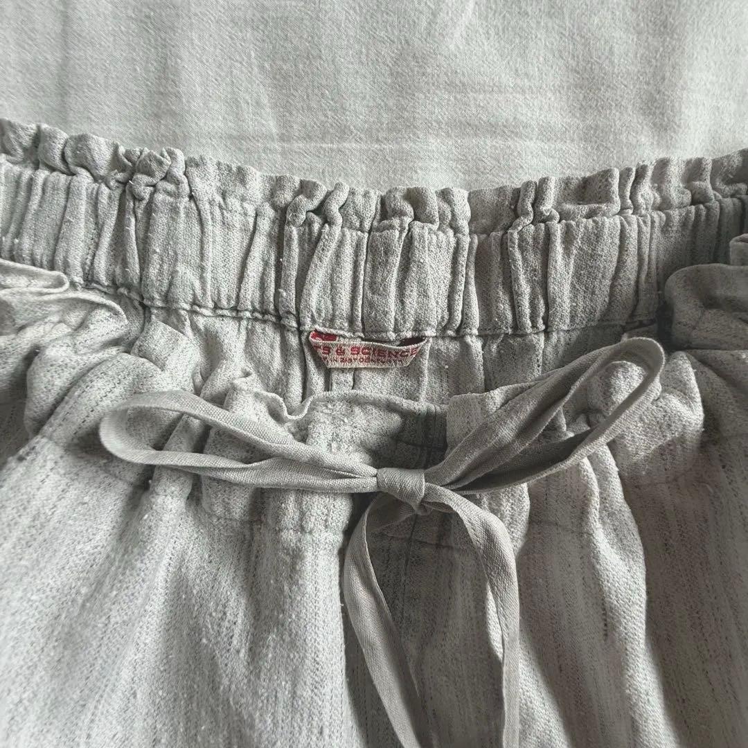 ARTS&SCIENCE リネンコットン サルエルパンツ　Lt.gry