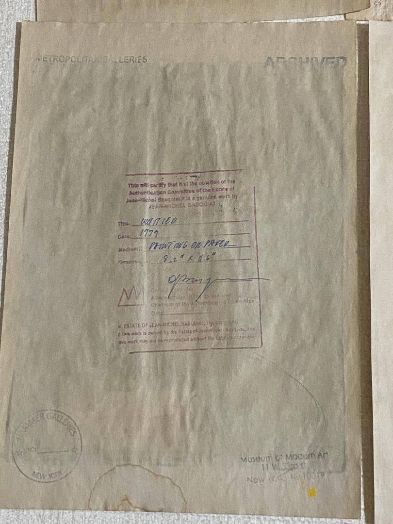 【まとめ売り8枚】模写 肉筆 サインあり ジャン・ミシェル・バスキア 油彩