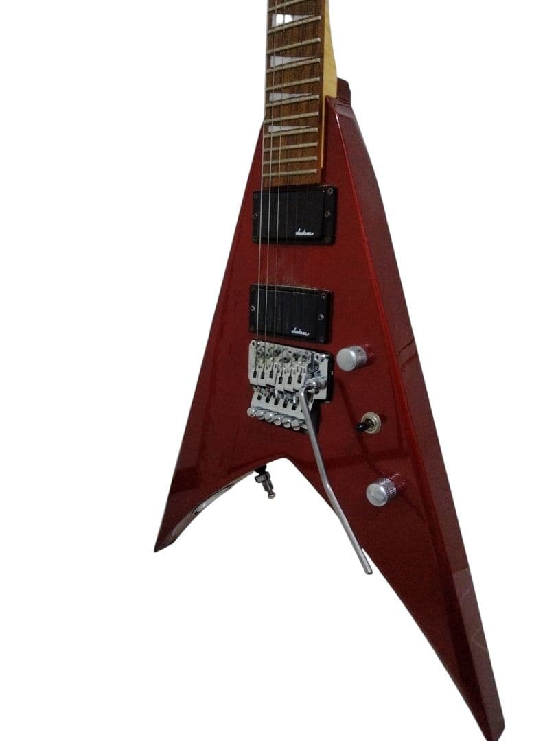 ジャンク品　Jacson レッド Vシェイプ エレキギター