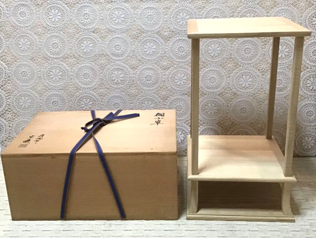 茶道具 小卓 桐小卓 指物師 宗慶 作 N73K