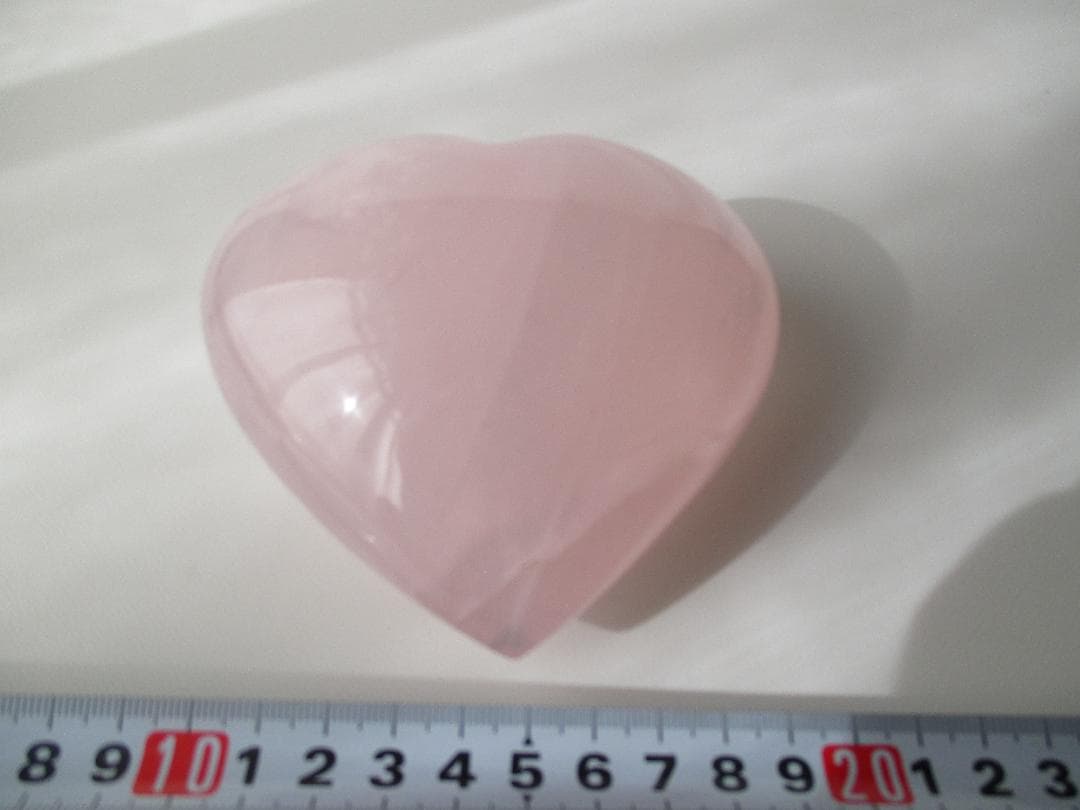 手のひら大！ ローズクォーツ ハート型