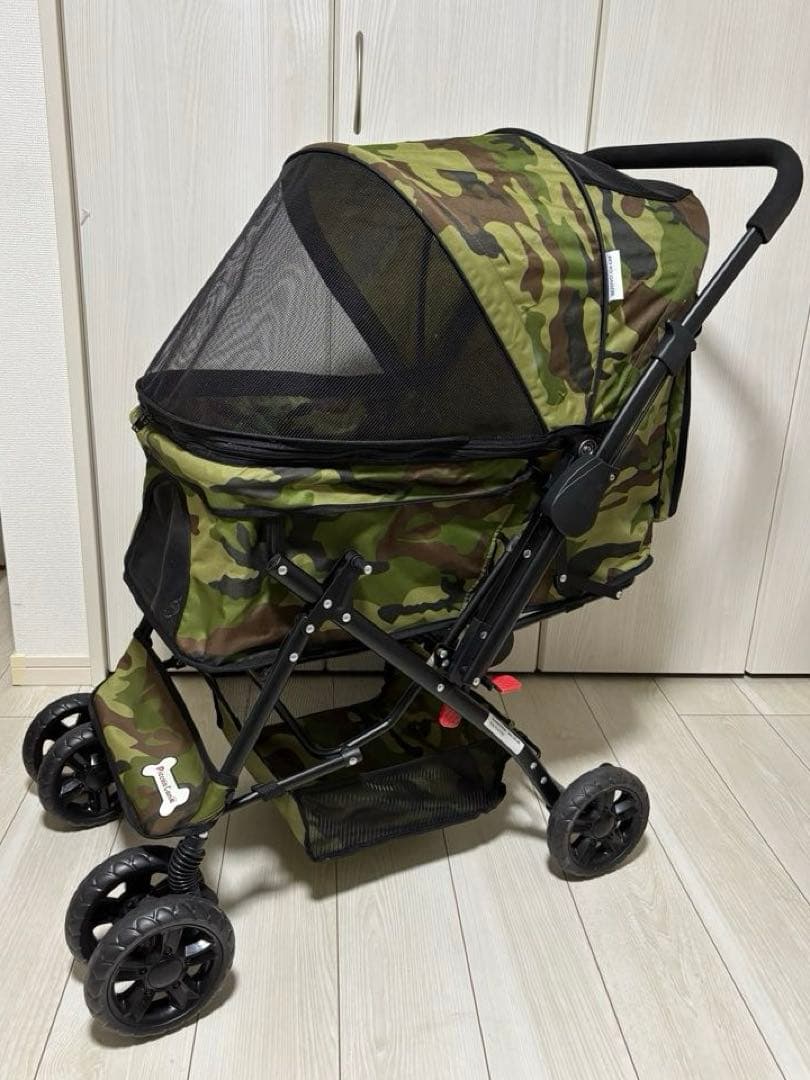 【美品】ピッコロカーネ プリモ 迷彩 ペットカート 数回使用のみ 倉庫保管