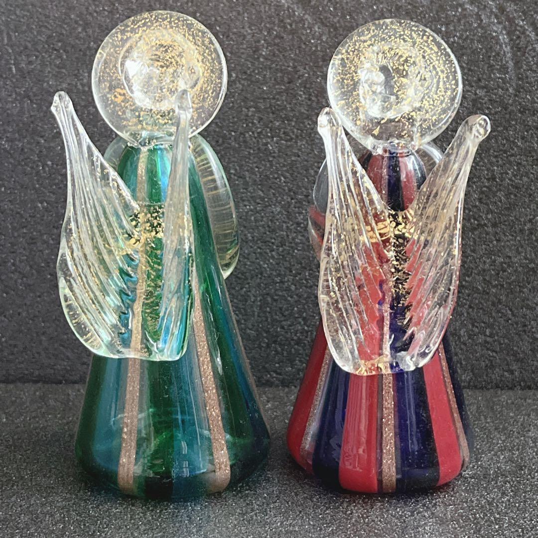 ムラーノガラス ベネチアンガラス エンジェル 2体