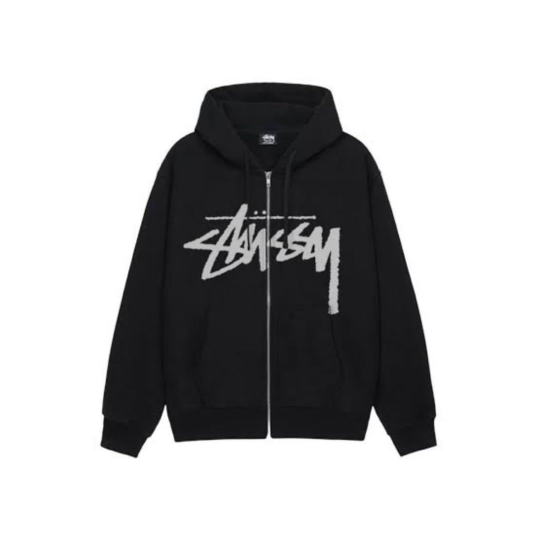 る*様 Stussy 黒 ジップアップパーカー M