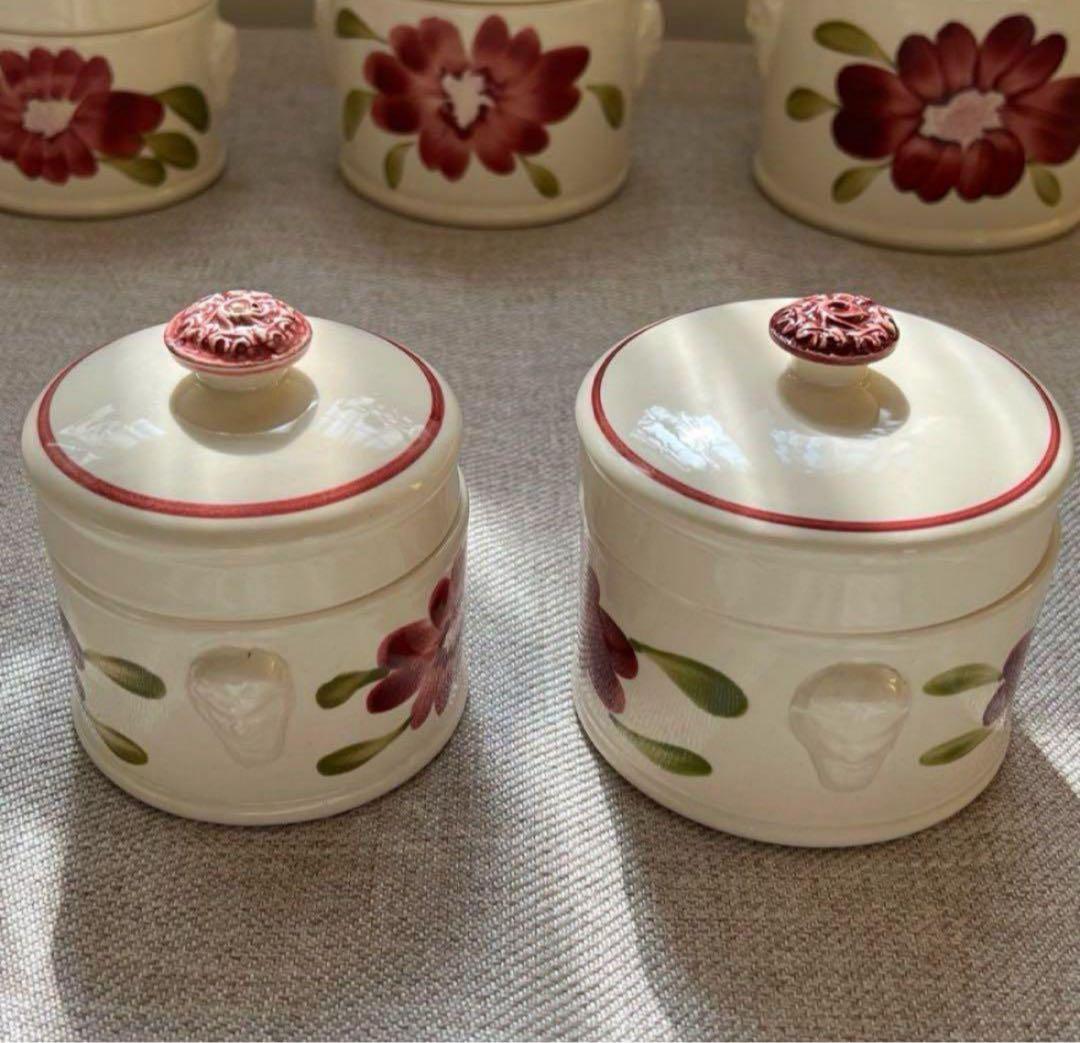 フランス アンティーク サルグミンヌ キャニスター テリーヌポット 5個