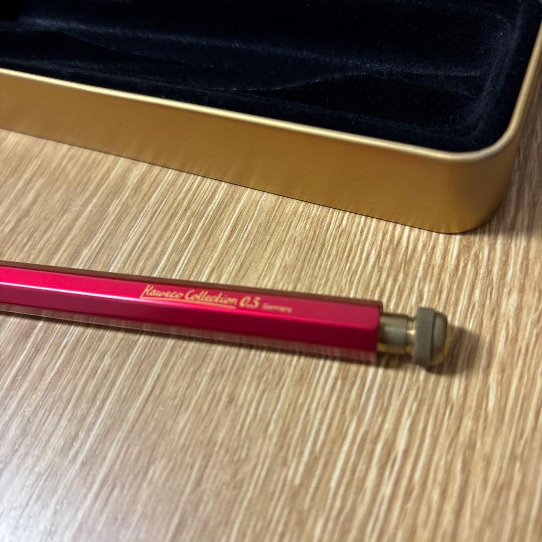 ［貴重］Kaweco 0.5 赤 シャープペンシル クリップ付き