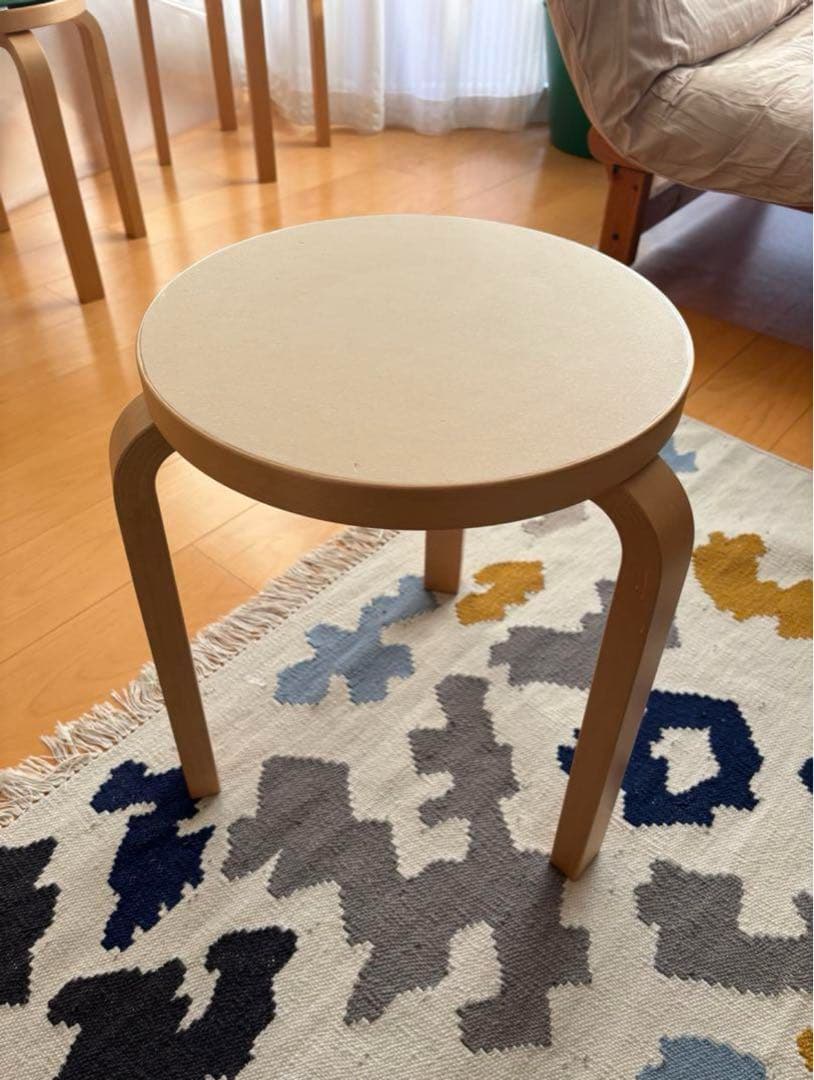 Artek アルテック Stool 60 3本脚 リノリウム パール scope