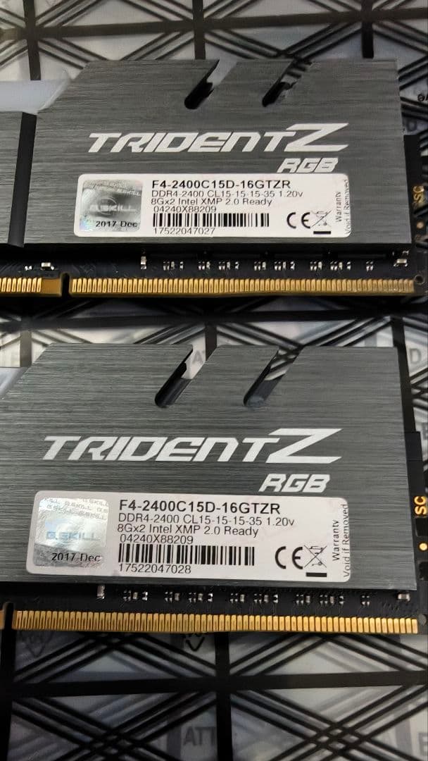 G-Skill DDR4 8GB 2枚セット DDR4-2400 2133MHz