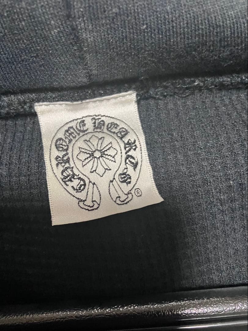 クロムハーツ　ダガージップサーマルライナージップアップスウェットパーカー 黒