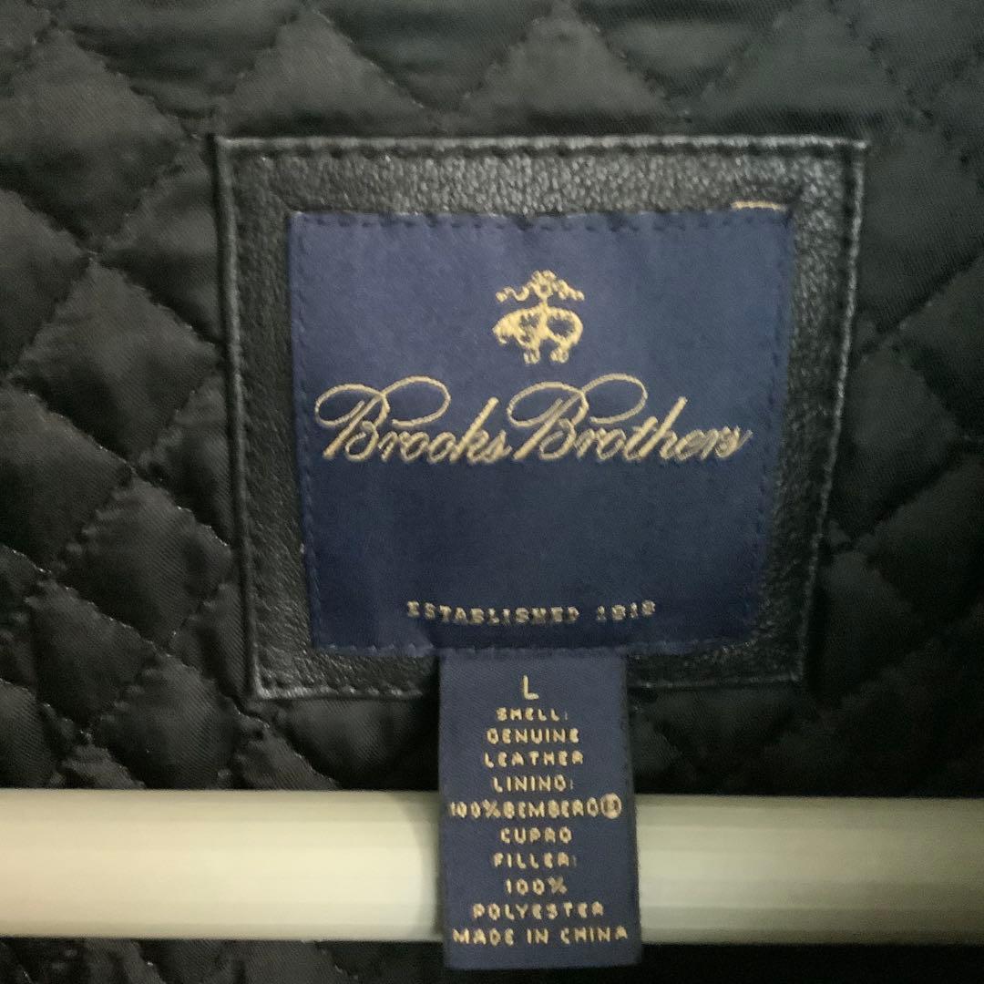 【売切り】極美品 ブルックスブラザーズ レザー 羊革 シングル ライダース L
