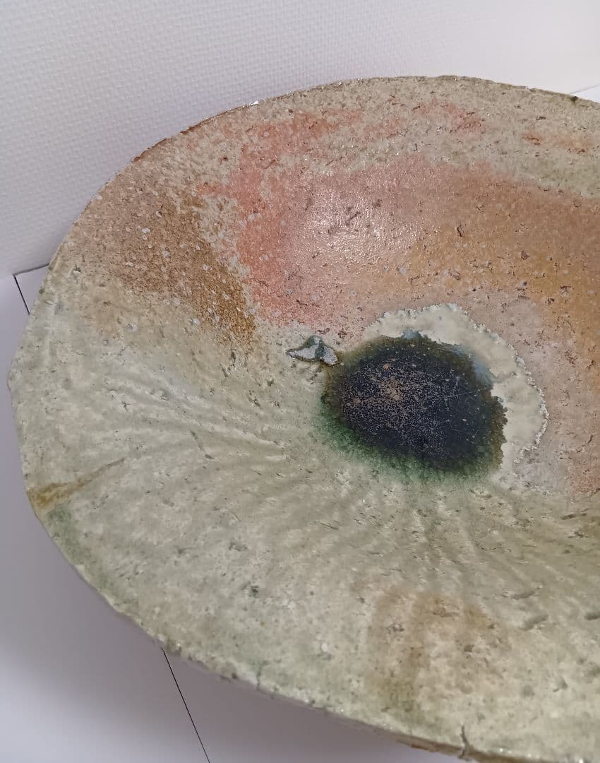 【価格値下げ】丸大皿 花生け お皿 杉本貞光 作