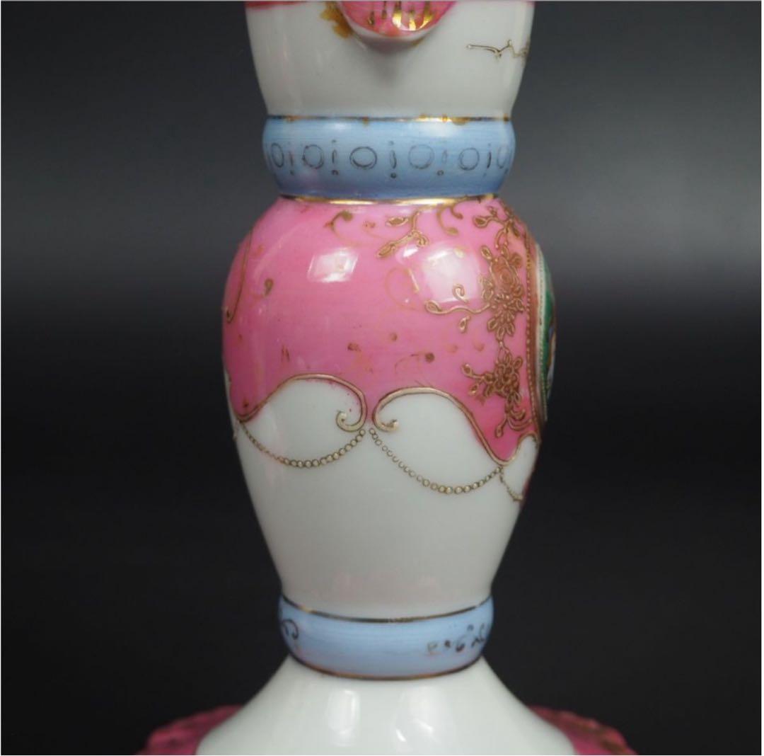 送料無料　時代物　CHUBU CHINA(中部陶器) 輸出向け燭台一対