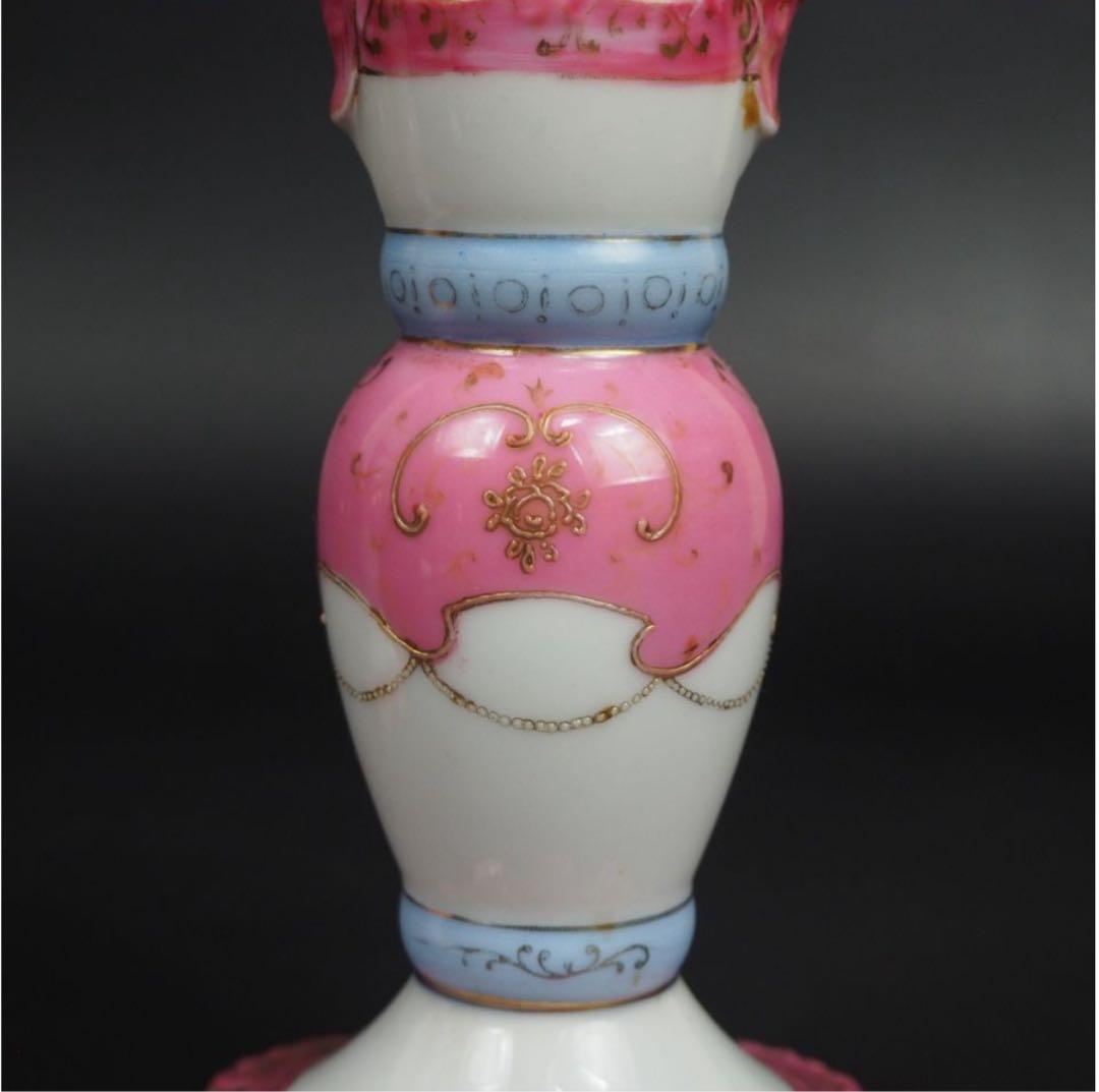 送料無料　時代物　CHUBU CHINA(中部陶器) 輸出向け燭台一対