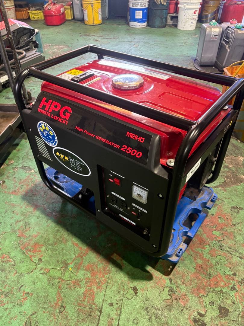 【実働整備済】デモ機　ワキタ　MEIHO HPG 2500 エンジン発電機