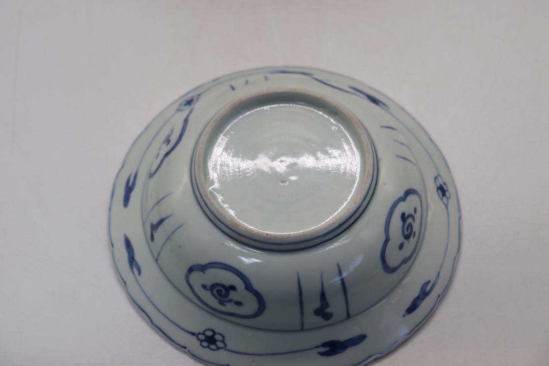 中国　明時代　南京染付鉢　共箱　送料込み1223