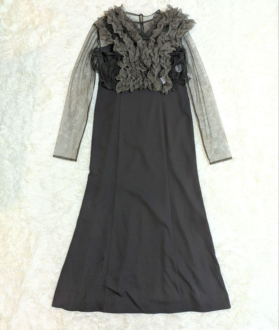 【kana】チュールボリュームフリルベストシアートップス ワンピース 3点セット