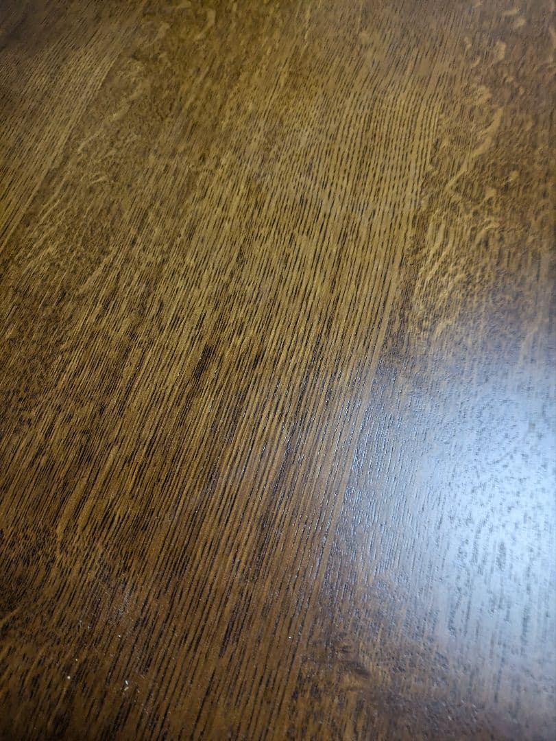 飛騨檜製コーヒーテーブル 茶色 角丸デザイン