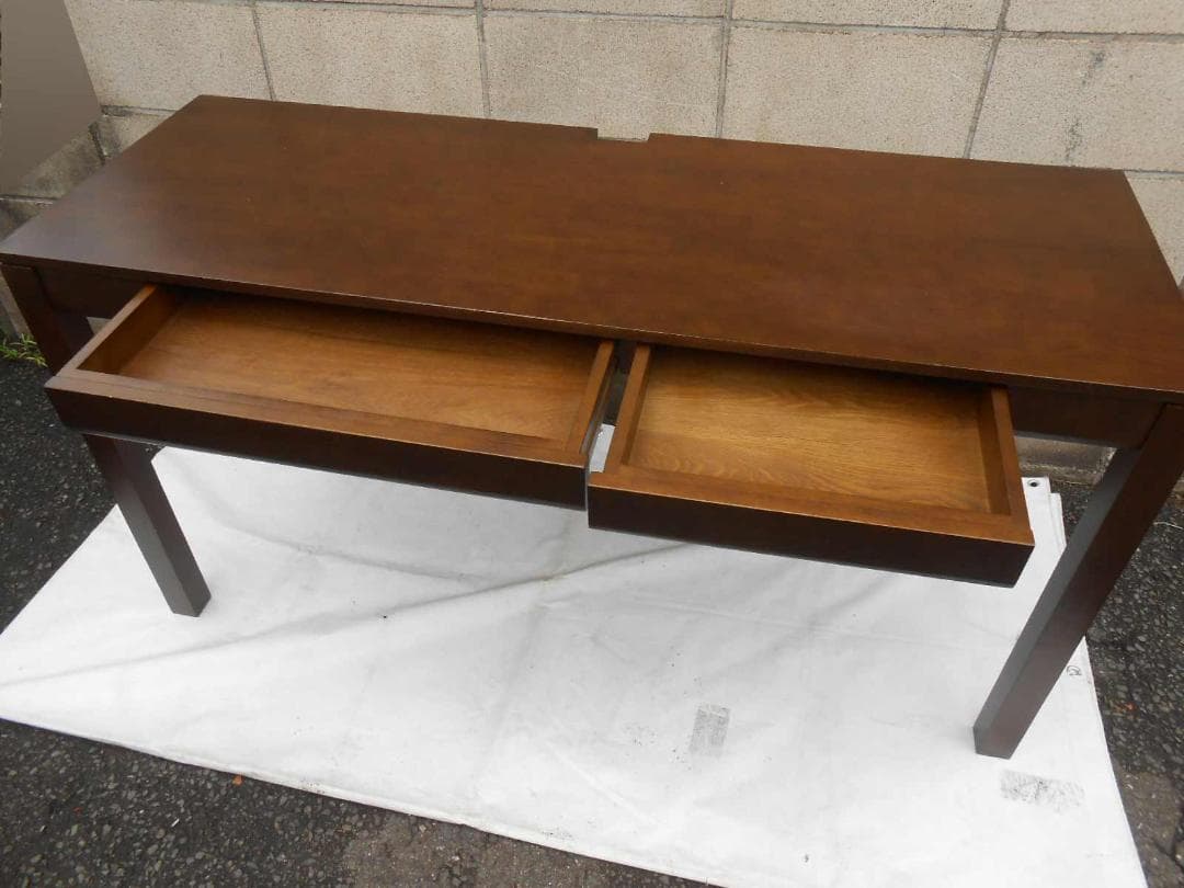 直接引取 人気商品 木製 パソコンデスク コード収納可能 ベルメゾン 近隣配送可