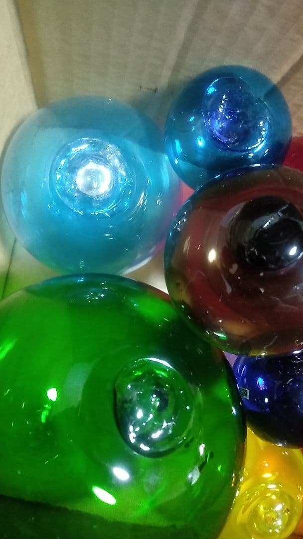 カラフルガラス玉コレクション 11個アンティーク