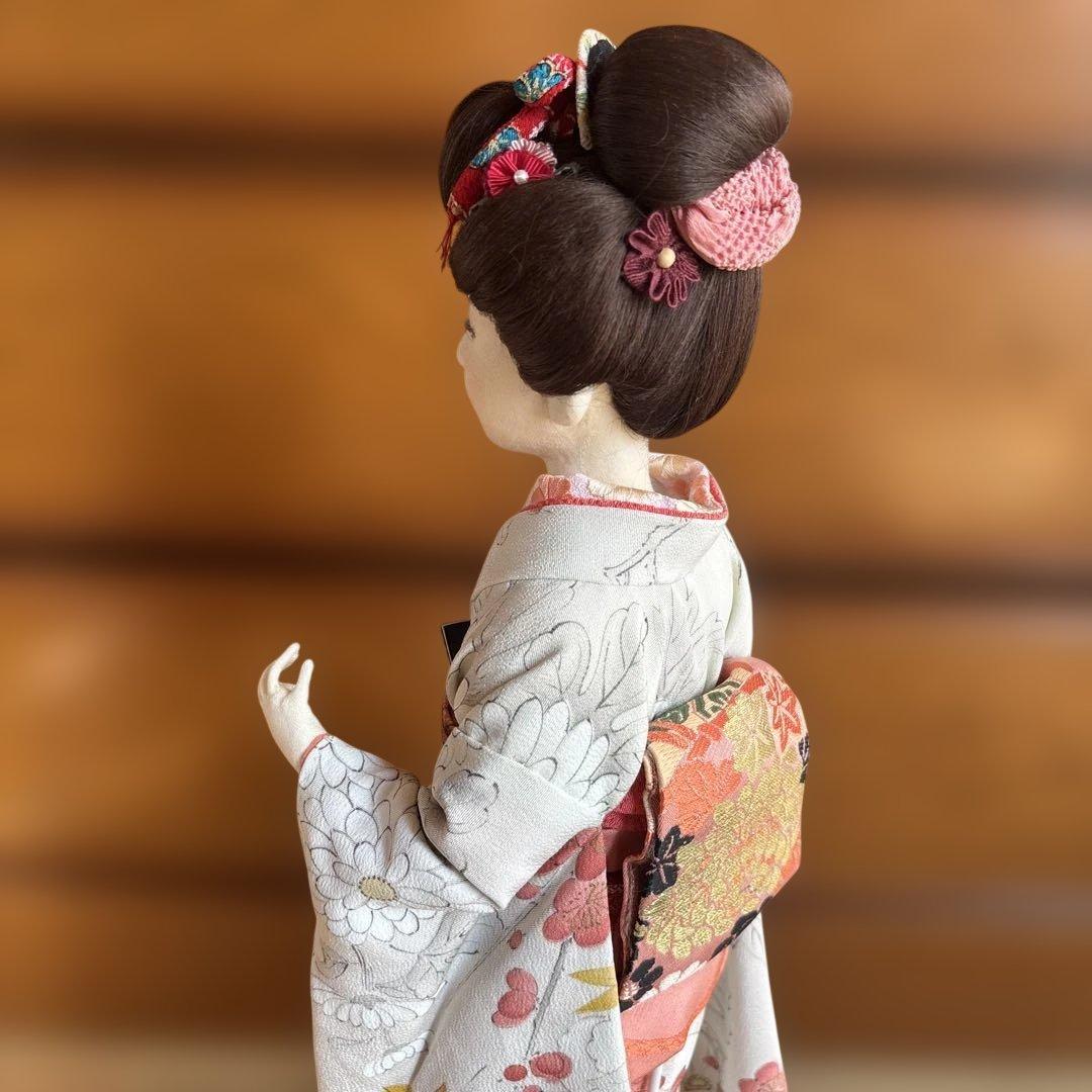日本人形 着物 白・ピンク・赤