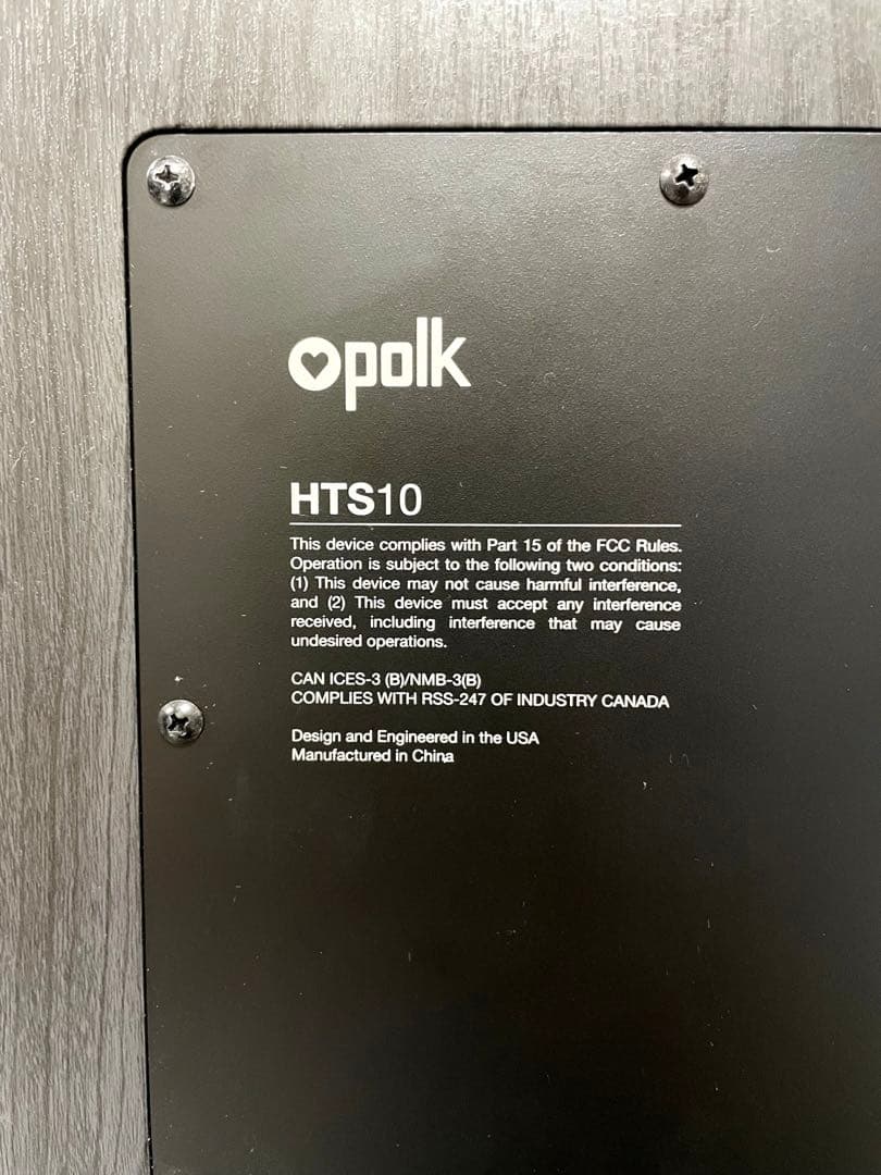 美品 Polk Audio HTS10 サブウーファー