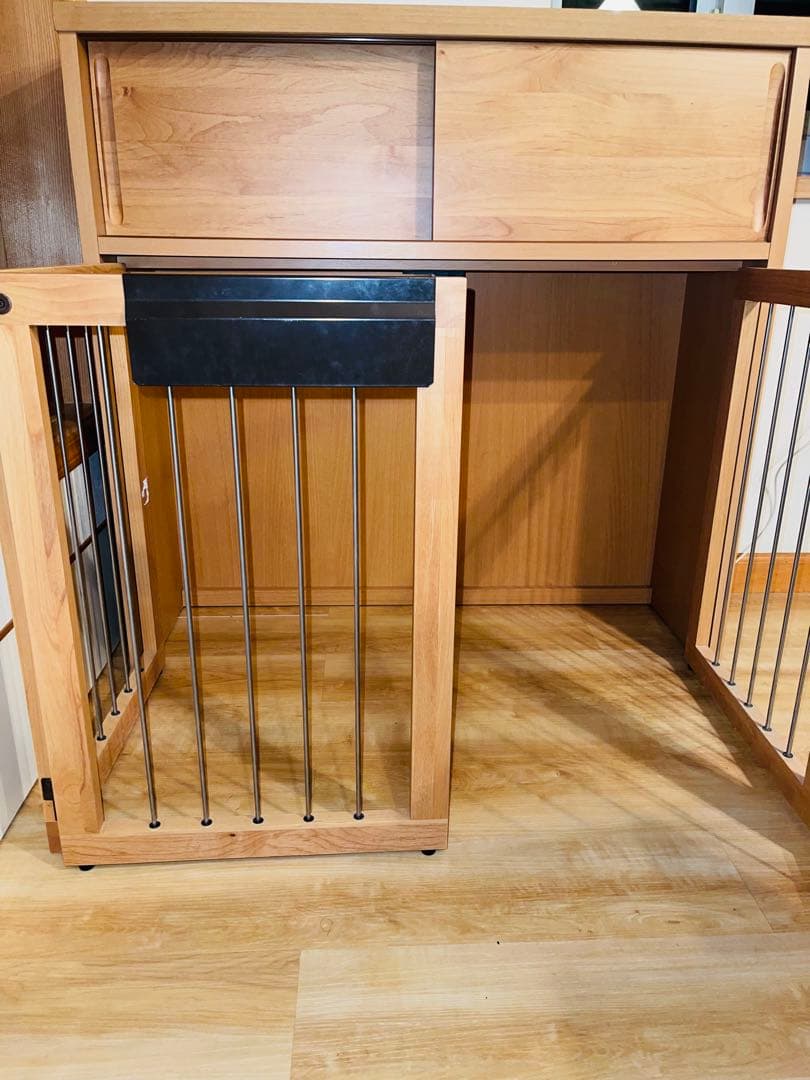 収納付き犬用サークル ナチュラルウッド