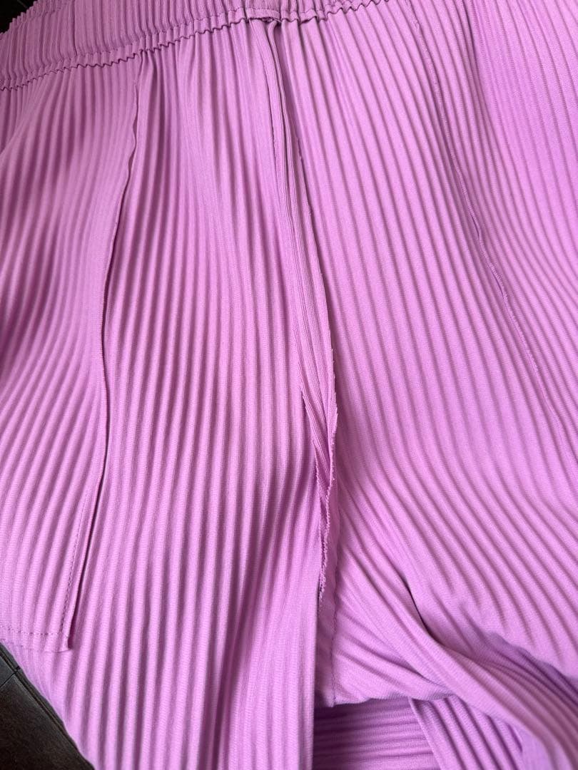 me Issey Miyake パープル プリーツパンツ MI112KF628