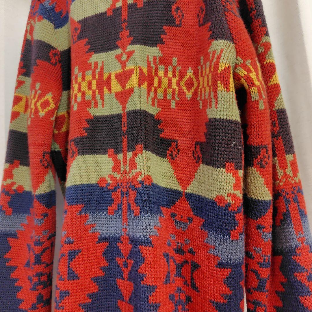 jelado ラグナL ネイティブ柄 ショールカーディガン オールドネイビー