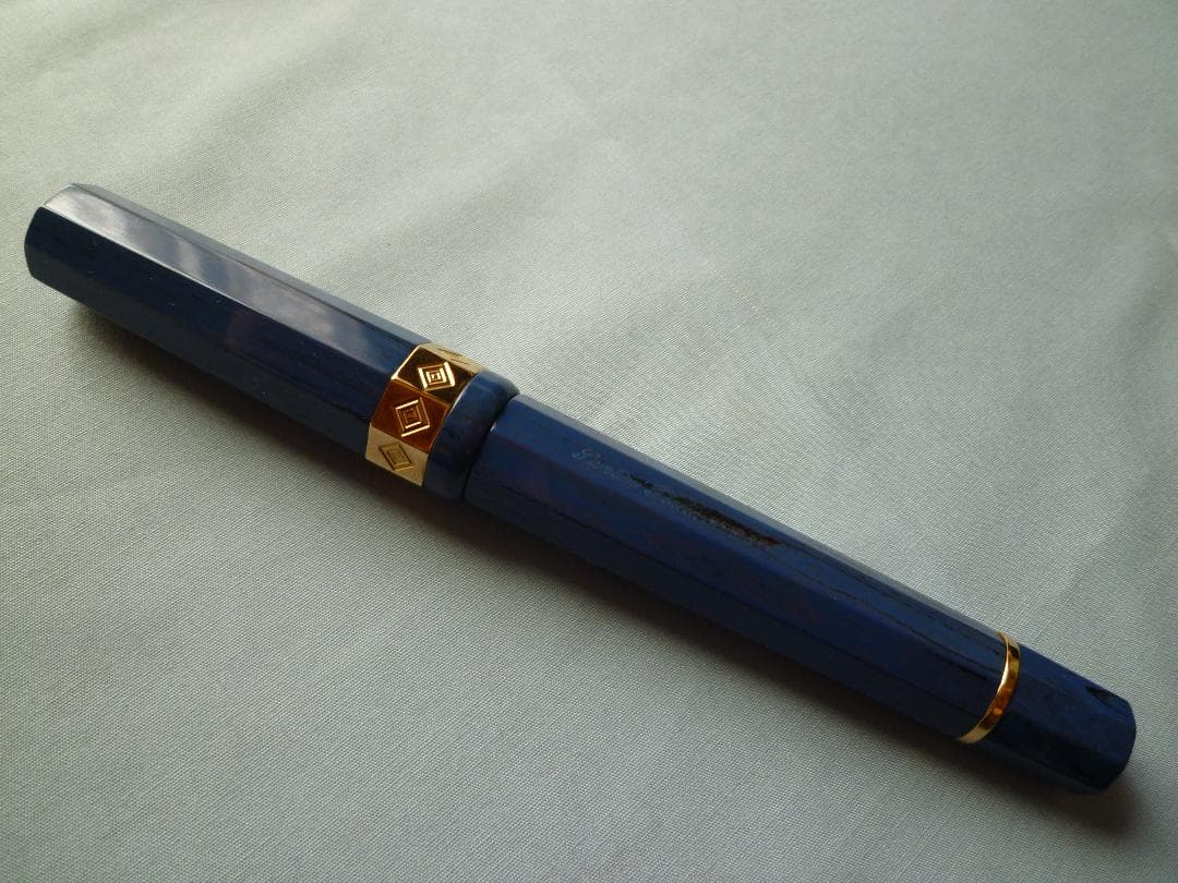 Santini　Nonagon　18K M　独逸製ブルーエボナイト軸