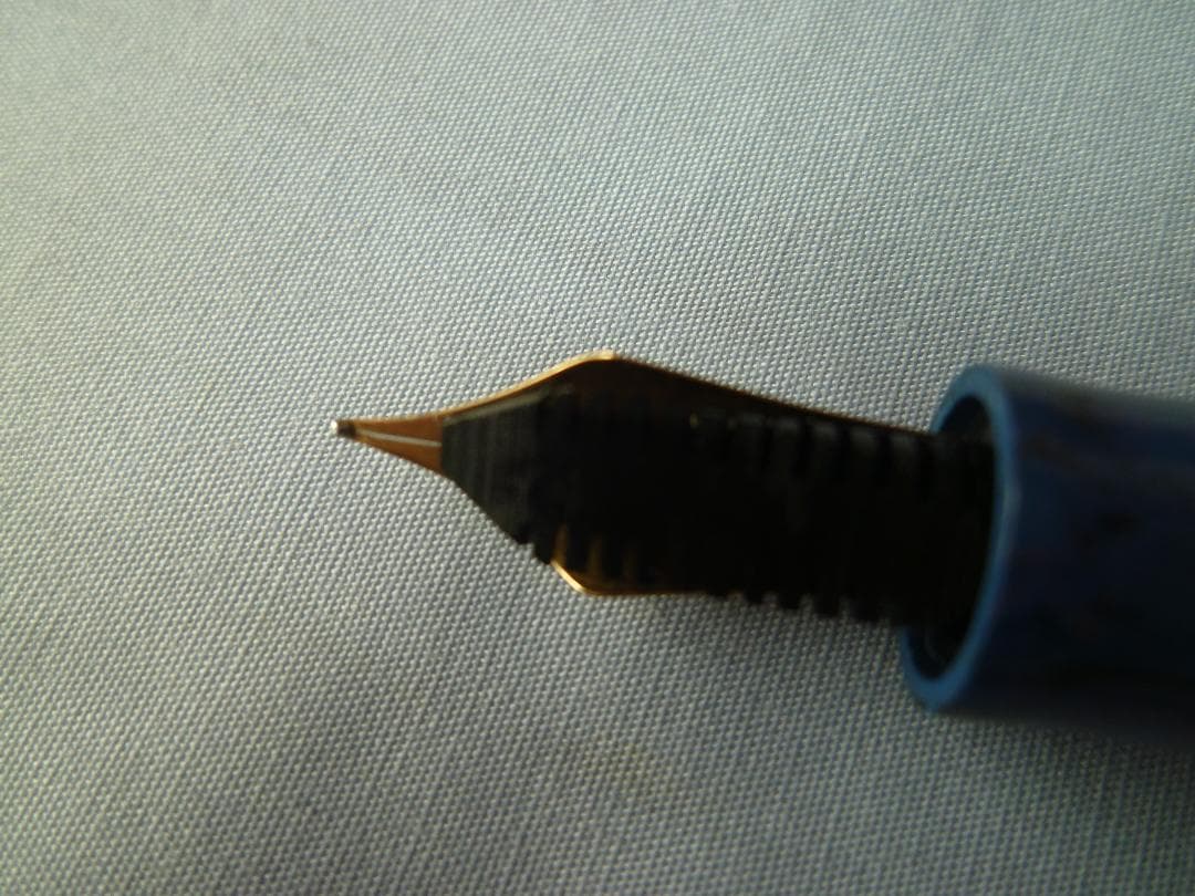 Santini　Nonagon　18K M　独逸製ブルーエボナイト軸