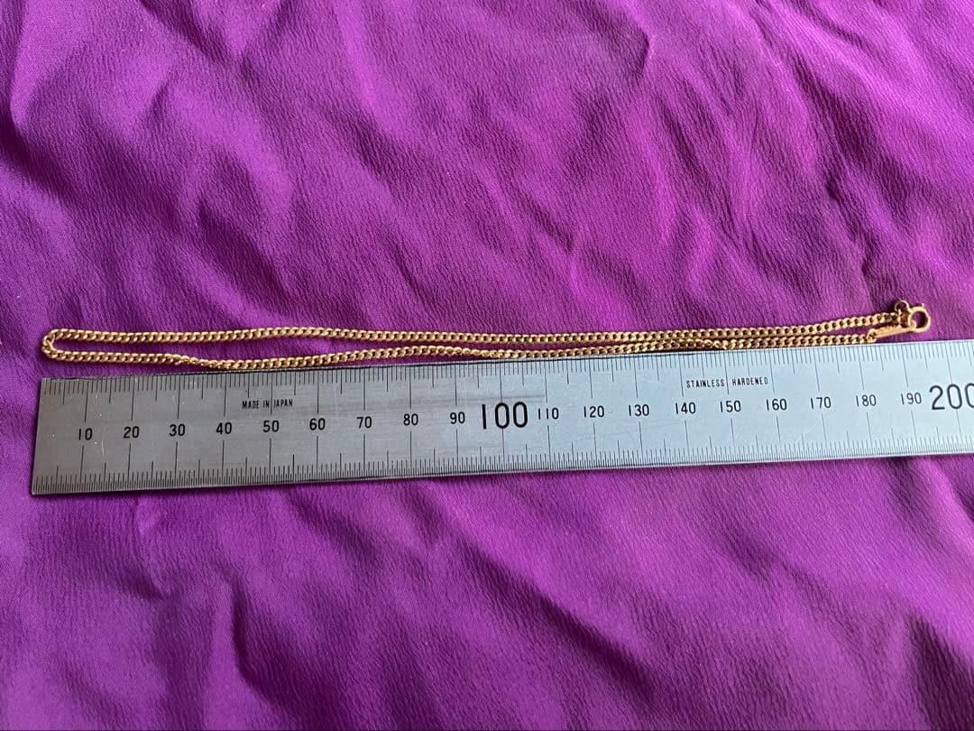 18金　ネックレス　幅約2.4ミリ　中古品　1点