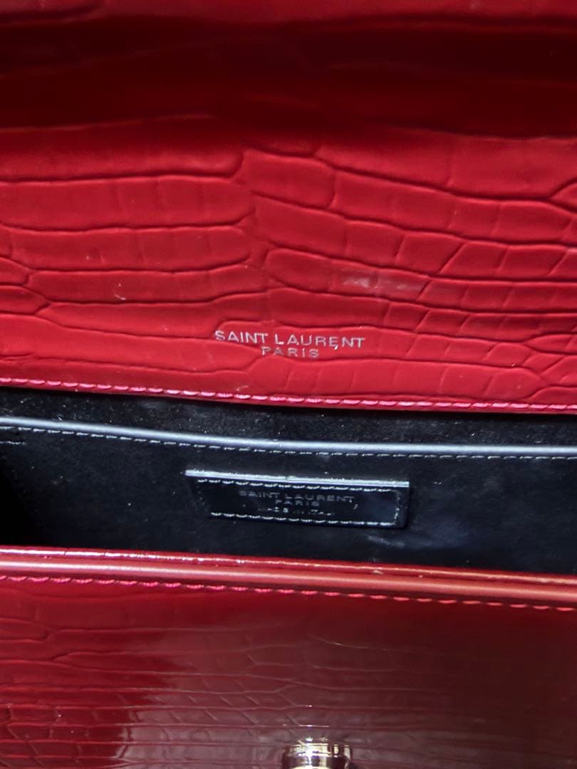 SAINT LAURENT レッドショルダーバッグ