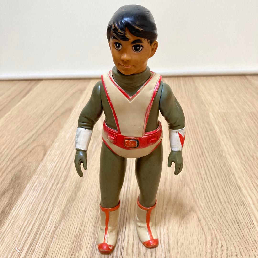 シルバー仮面　面取れ ソフビ 当時物