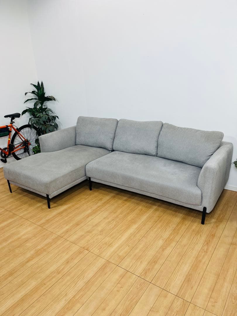 ぴ*ん様 モダンデコ ソファー 3人掛け カウチソファー L字 おしゃれ ローソ