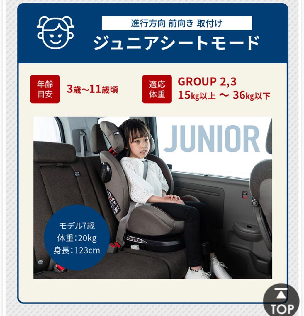 美品✨　ネビオ　nebio ターンピット　ISOFIX　ブラック　新生児　11歳