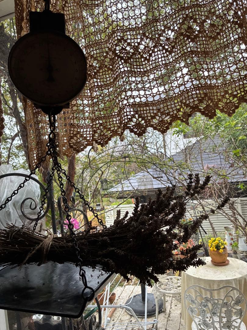 アンティーク　ハンギング　スケール　お皿チェーン付き　秤はかり　アメリカ100年