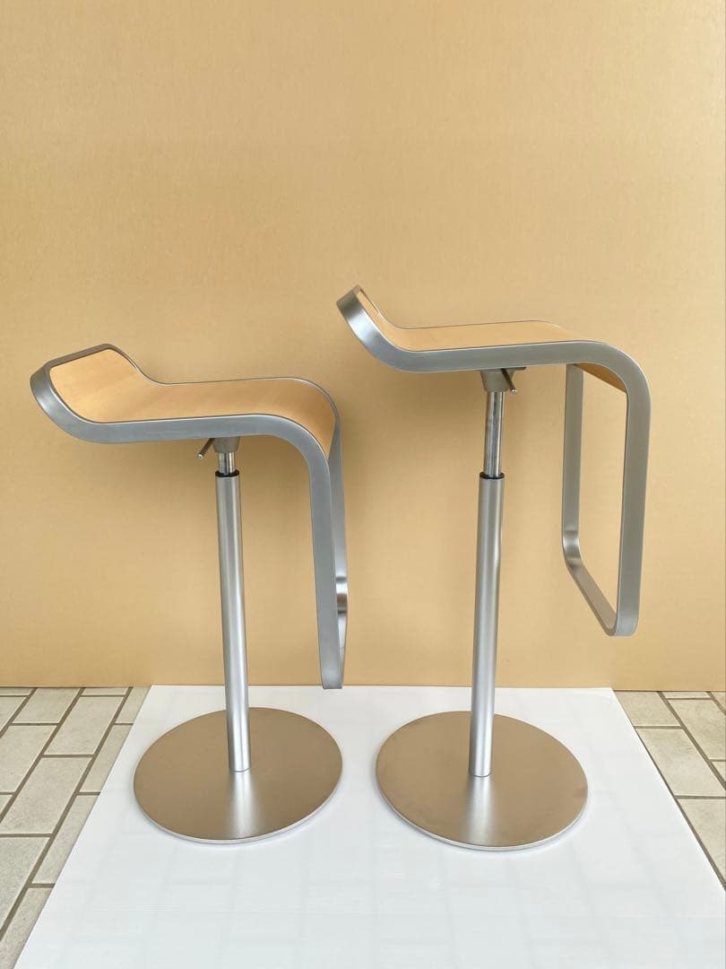 ラパルマ　LEM ２脚セット　昇降式 ハイスツール カウンターチェア