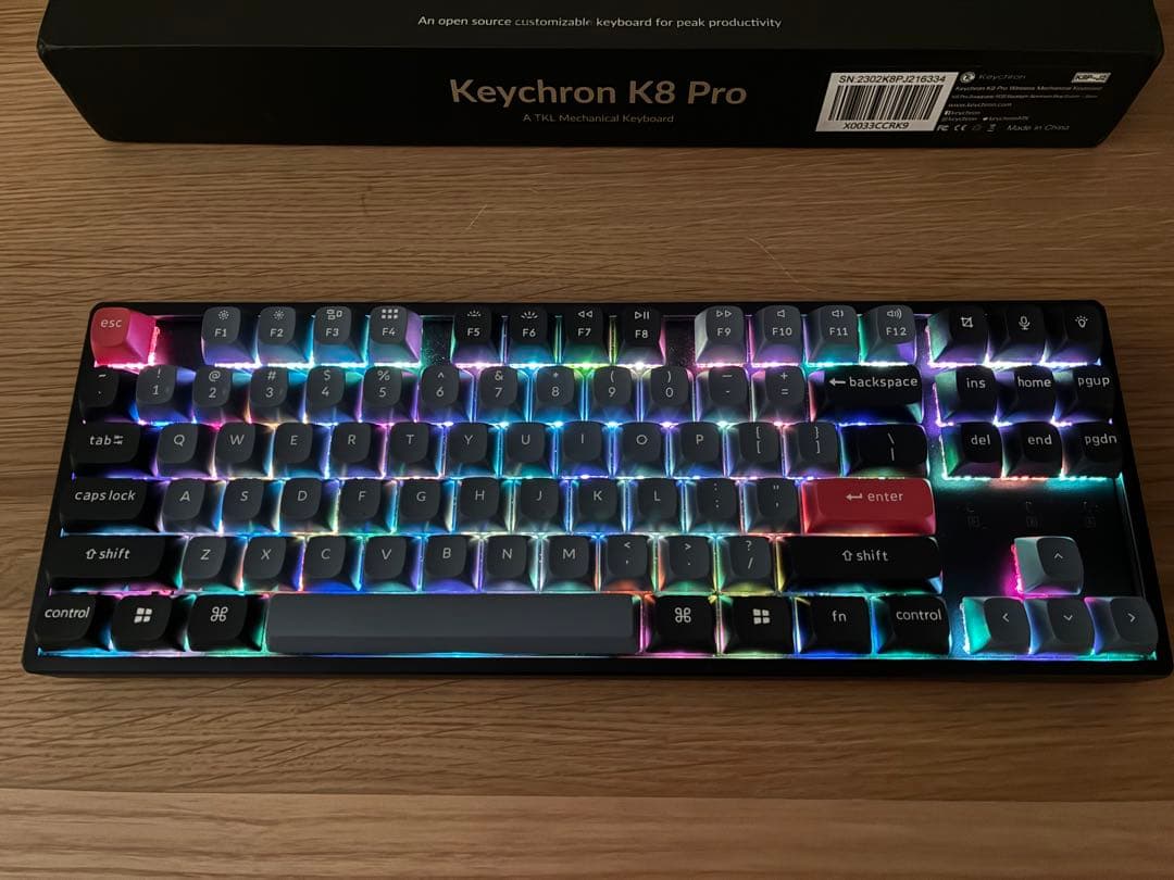 Keychron K8 pro メカニカルキーボード/US配列/青軸