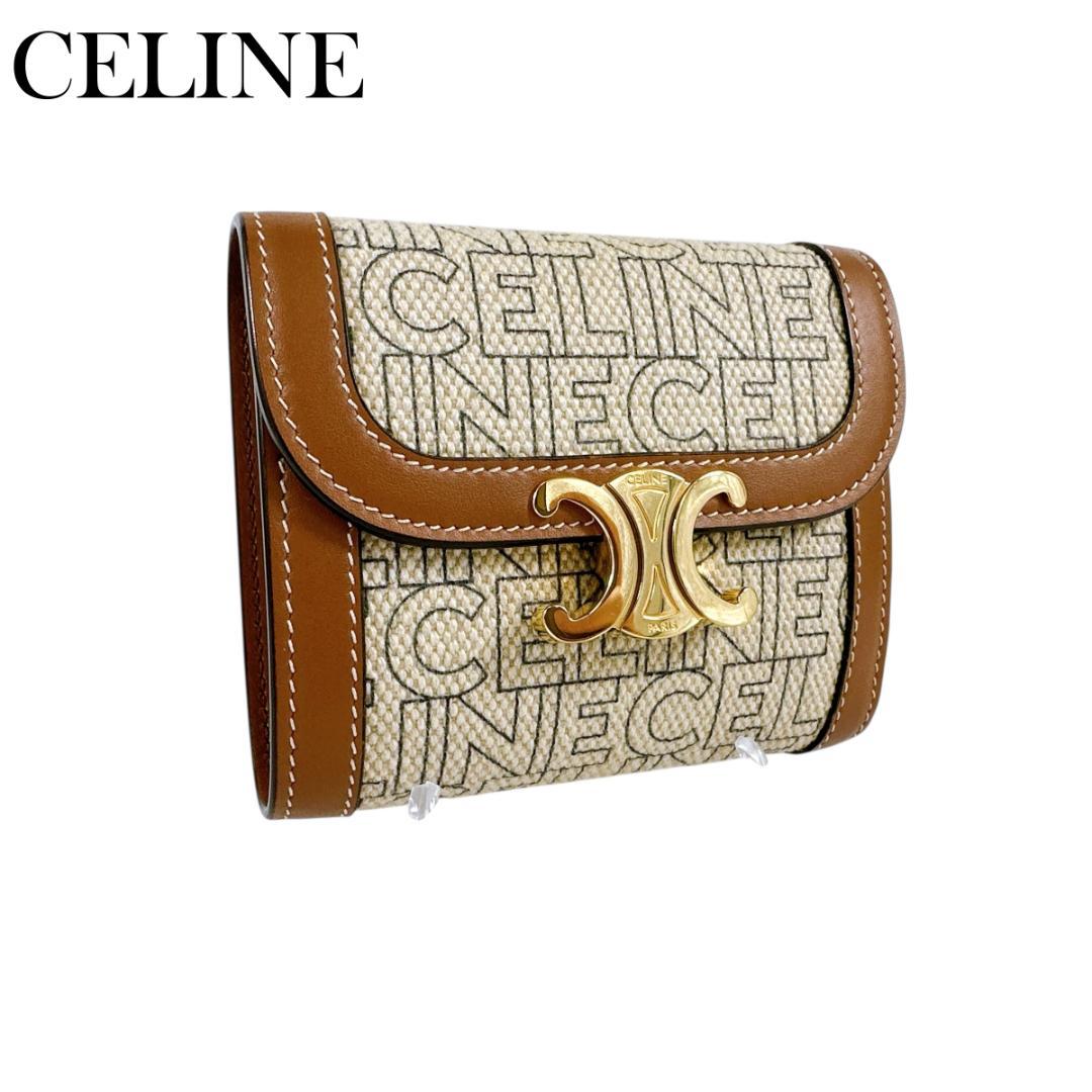 CELINE セリーヌ トリオンフ スモールフラップウォレット 三つ折り財布