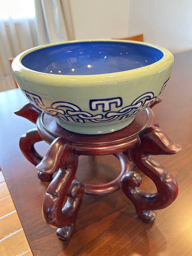 彩色深鉢(水指)