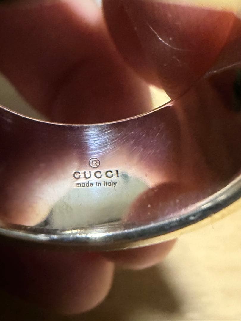 Gucci シルバー ロゴリング　グッチ　インターロッキング