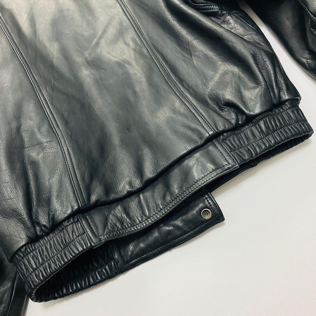 【希少サイズ】　Wind Armor ライダースジャケット　バイカー　牛革　光沢