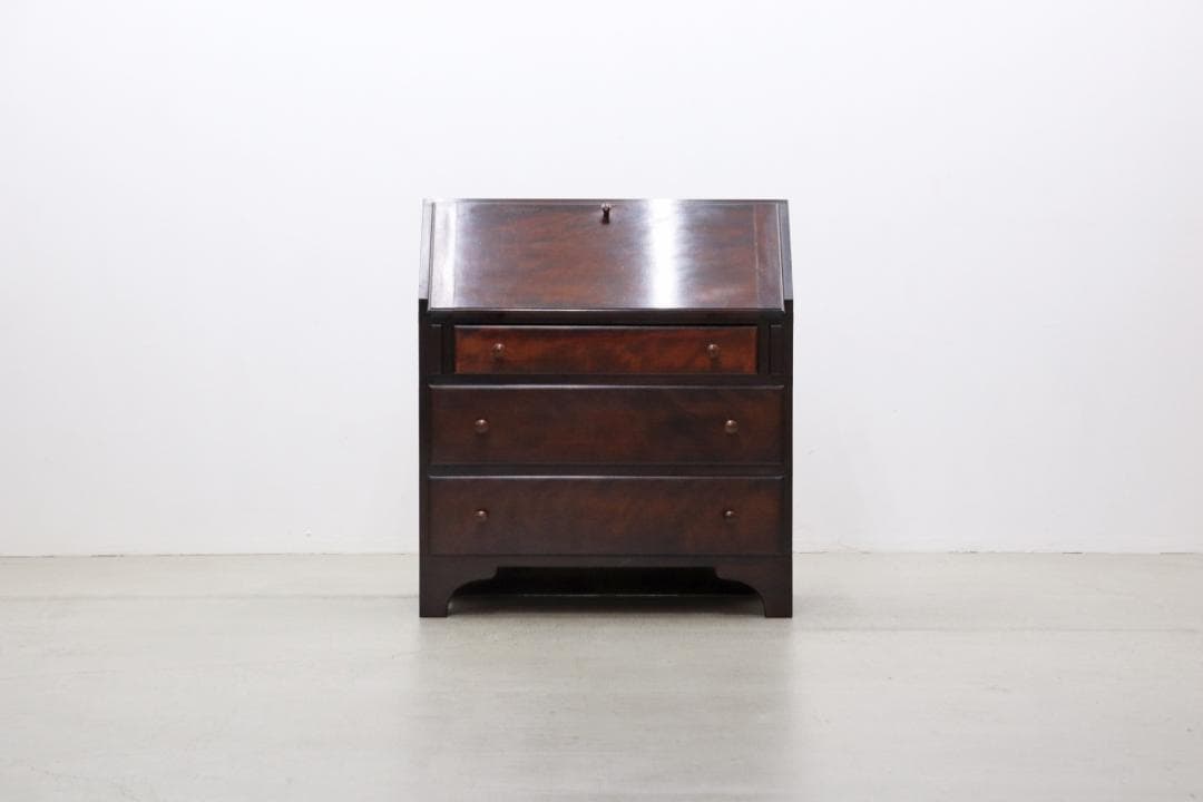 松本民芸家具 308型 ライティングビューロー ミズメザクラ無垢材 デスク