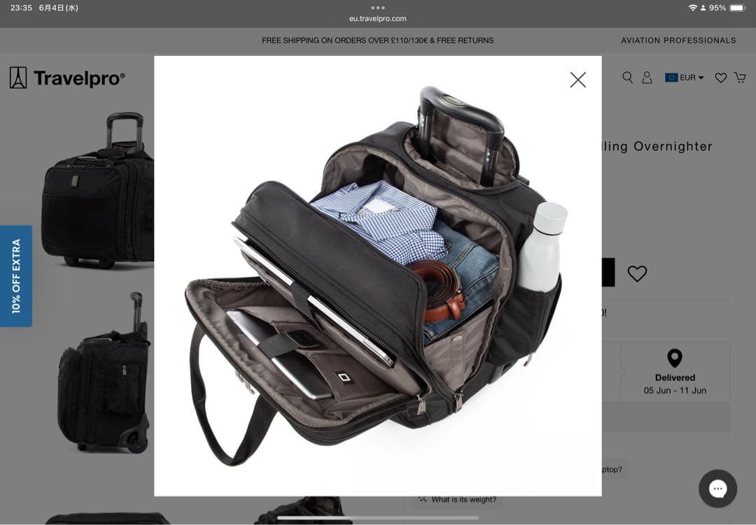 【新品未使用】Travelpro フライトバッグ