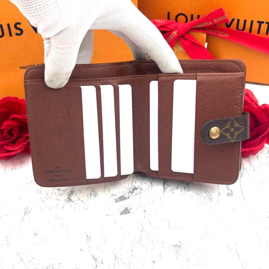 【新品同様】 ルイヴィトン モノグラム コンパクトジップ 折り財布