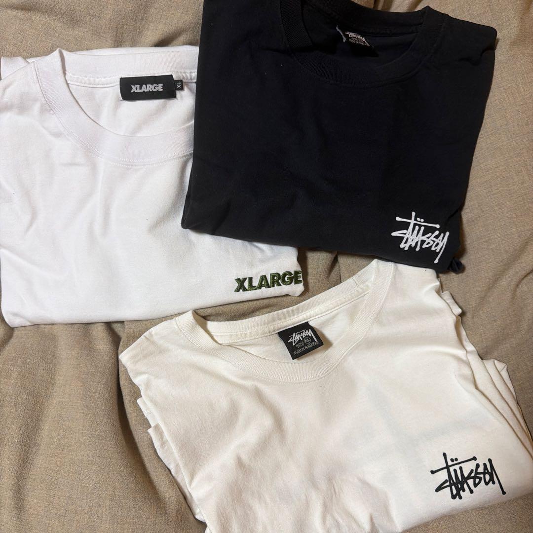【3点セット‼️】XLARGE stussy Tシャツ ホワイト ブラック
