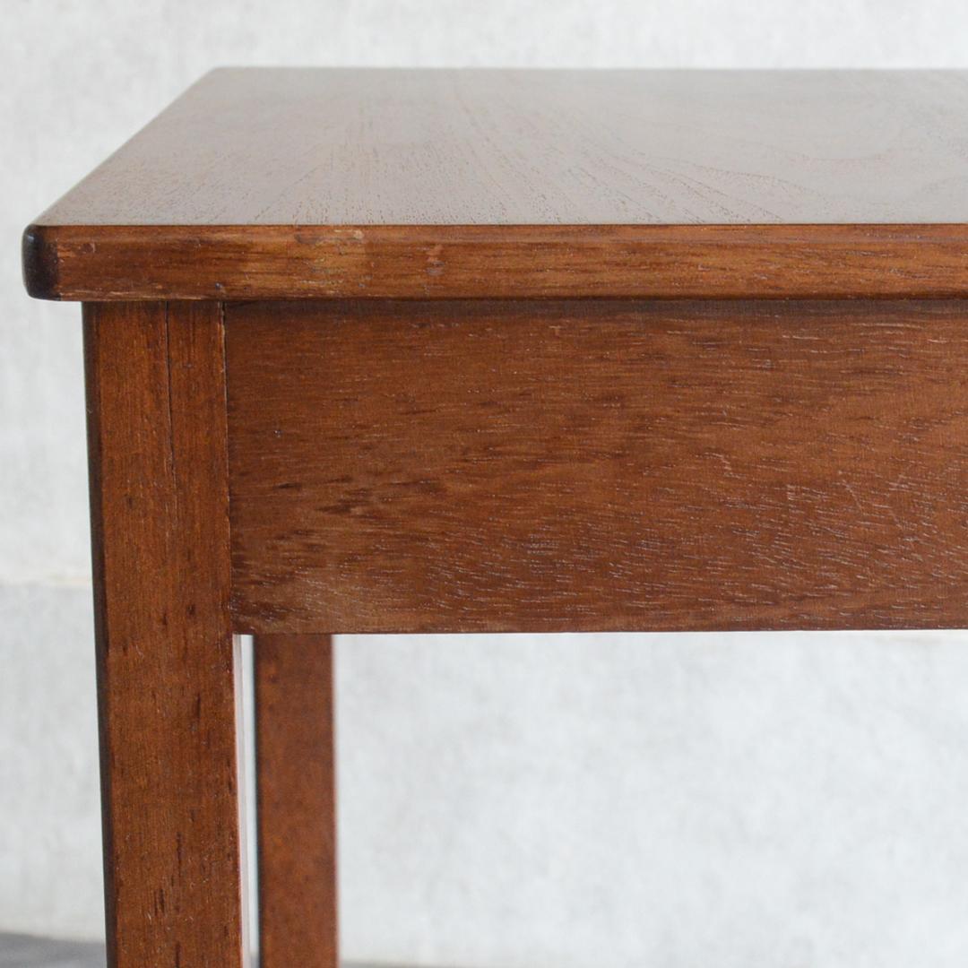 ヴィンテージ チーク ネストテーブル 抽斗付 サイドテーブル ナイトテーブル