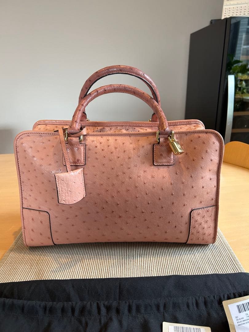 希少　美品　オーダー品　ロエベ　アマソナ36 オーストリッチ　定価200万