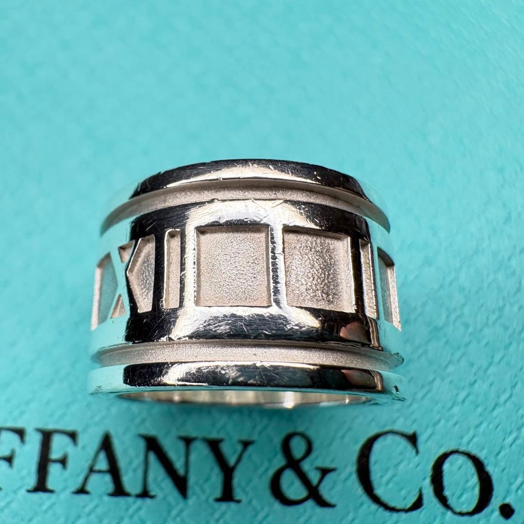 【美品】約7号 ティファニー Tiffany アトラス リング ワイドSV925