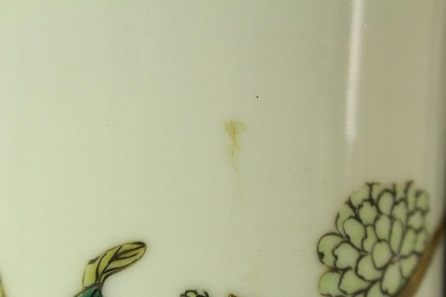 中国美術 色絵 大きな花瓶 高53cm(LC797)